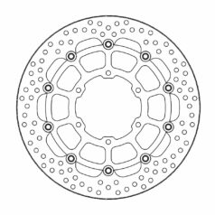 BRAKE ROTOR FLOATING HALO ROUND BLACK