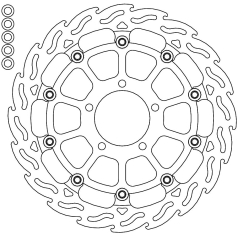 BRAKE ROTOR FLOATING FLAME BLACK