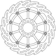 BRAKE ROTOR FLOATING FLAME BLACK