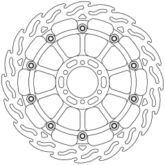 BRAKE ROTOR FLOATING FLAME BLACK