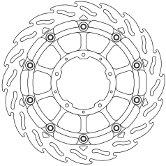 BRAKE ROTOR FLOATING FLAME BLACK