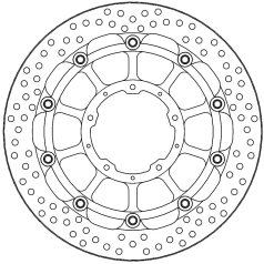 BRAKE ROTOR FLOATING HALO ROUND BLACK