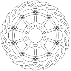BRAKE ROTOR FLOATING FLAME BLACK