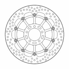 BRAKE ROTOR FLOATING HALO ROUND BLACK