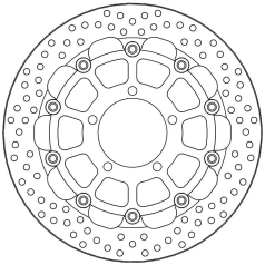 BRAKE ROTOR FLOATING HALO RACING ROUND