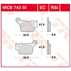 BRAKE PAD ORGANIC OFFROAD