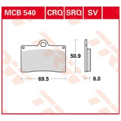 BRAKE PAD SV SINTER PERFORMANCE STREET