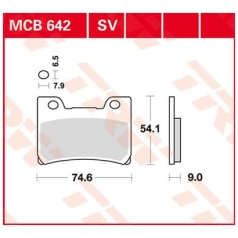 BRAKE PAD SV SINTER PERFORMANCE STREET