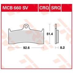 BRAKE PAD SV SINTER PERFORMANCE STREET