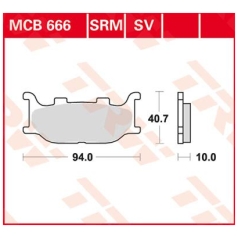 BRAKE PAD SV SINTER PERFORMANCE STREET