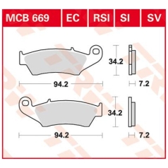 BRAKE PAD SV SINTER PERFORMANCE STREET