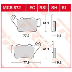 BRAKE PAD RSI SINTER PERFORMANCE OFFROAD