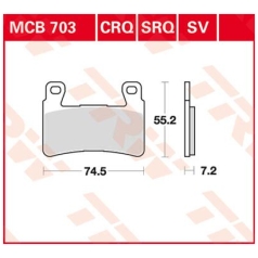 BRAKE PAD SV SINTER PERFORMANCE STREET