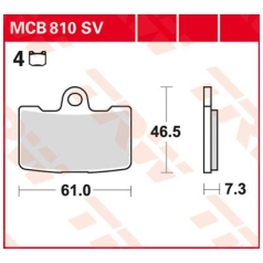 BRAKE PAD SV SINTER PERFORMANCE STREET
