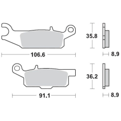 BRAKE PAD ATV SINTER PRO RACING