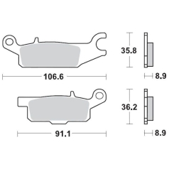 BRAKE PAD ATV SINTER PRO RACING