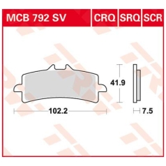 BRAKE PAD SCR SINTER CARBON RACE LONGLIFE
