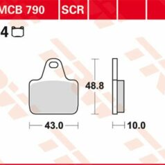 BRAKE PAD SCR SINTER CARBON RACE LONGLIFE