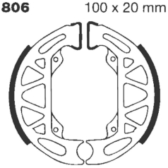 BRAKE SHOE PLAIN SERIES ORGANIC