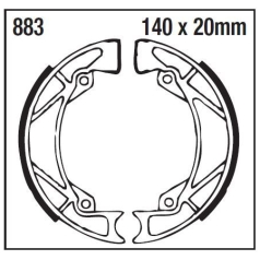 BRAKE SHOE PLAIN SERIES ORGANIC