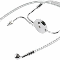 BRAKE LINE FRONT LOWER DUAL DISC NON-ABS DESIGNER STERLING CHROMITE® II NATURE