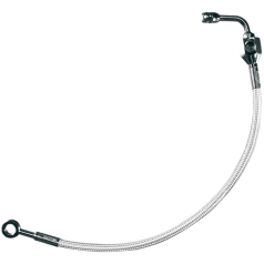 BRAKE LINE REAR NON-ABS STAINLESS POLISHED NATURE