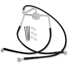 FRONT BRAKE LINE BLACK VINYL COATED STAINLESS STEEL