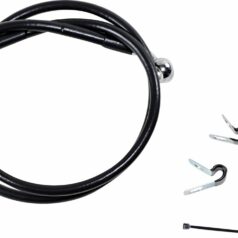 FRONT BRAKE LINE BLACK VINYL COATED STAINLESS STEEL