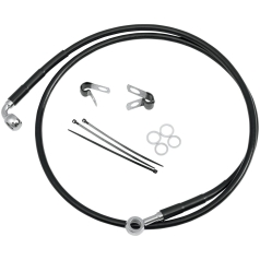 FRONT BRAKE LINE BLACK VINYL COATED STAINLESS STEEL