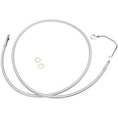 BRAKE LINE FRONT MID DUAL DISC ABS DESIGNER STAINLESS POLISHED NATURE