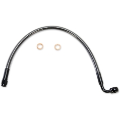 BRAKE LINE FRONT UPPER DUAL DISC ABS DESIGNER CHROME BLACK