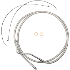 BRAKE LINE FRONT MID DUAL DISC ABS DESIGNER STAINLESS POLISHED NATURE
