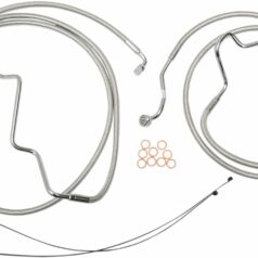 BRAKE LINE FRONT LOWER DUAL DISC ABS DESIGNER STAINLESS POLISHED NATURE