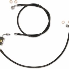 BRAKE LINE KIT SINGLE DISC E-Z ALIGN XR 34" ABS STAINLESS STEEL W/BLACK COATING