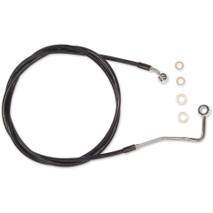 BRAKE LINE KIT ABS UPPER FRONT E-Z ALIGN XR 74" LENGTH BLACK PEARL BRAIDED