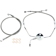 LINE BRAKE FRONT UPPER XR NON-ABS STAINLESS STEEL/CHROME