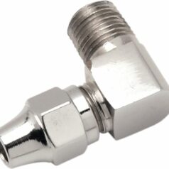 UNIVERSAL BRAKE LINE FITTING CHROME 1/8" MALE NPT 90°
