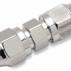 UNIVERSAL BRAKE LINE FITTING CHROME 3/16-3/16-UNION