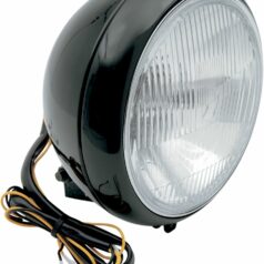 HEADLIGHT 7" SMOOTH BLACK HD FLST