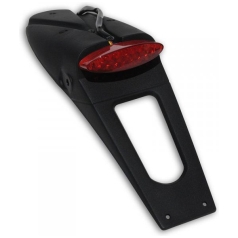 LICENSE PLATE HOLDER W/ RED LED-TAILLIGHT (E11 & DOT) BLACK