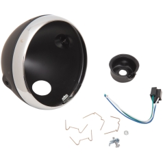 HEADLIGHT SHELL LUCAS STYLE BLACK