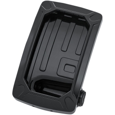 LICENSE PLATE HOLDEDR NOVA CURVED SIDE MOUNT VERTICAL BLACK