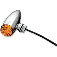MINI BULLETS AMBER LED SMOKE LENS CHROME