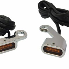 LIGHTS MARKER HANDLEBAR CHROME/AMBER LED