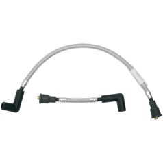IGNITION WIRE BRAIDED STAINLESS POLISHED BLACK