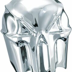 HORN COVER SKULL CHROME