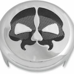 COVER HORN SKULL CHROME