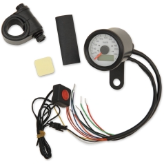 ELECTRONIC SPEEDOMETERS WITH INDICATOR LIGHTS 1-7/8" MINI PROGRAMMABLE 220 KPH