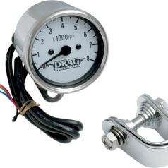 2.4" TACHOMETER 8000RPM BULB CHROME WHITE FACE