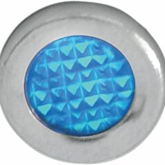SNAP-IN INDICATOR LIGHT BLUE 0.3" STAINLESS STEEL BEZEL